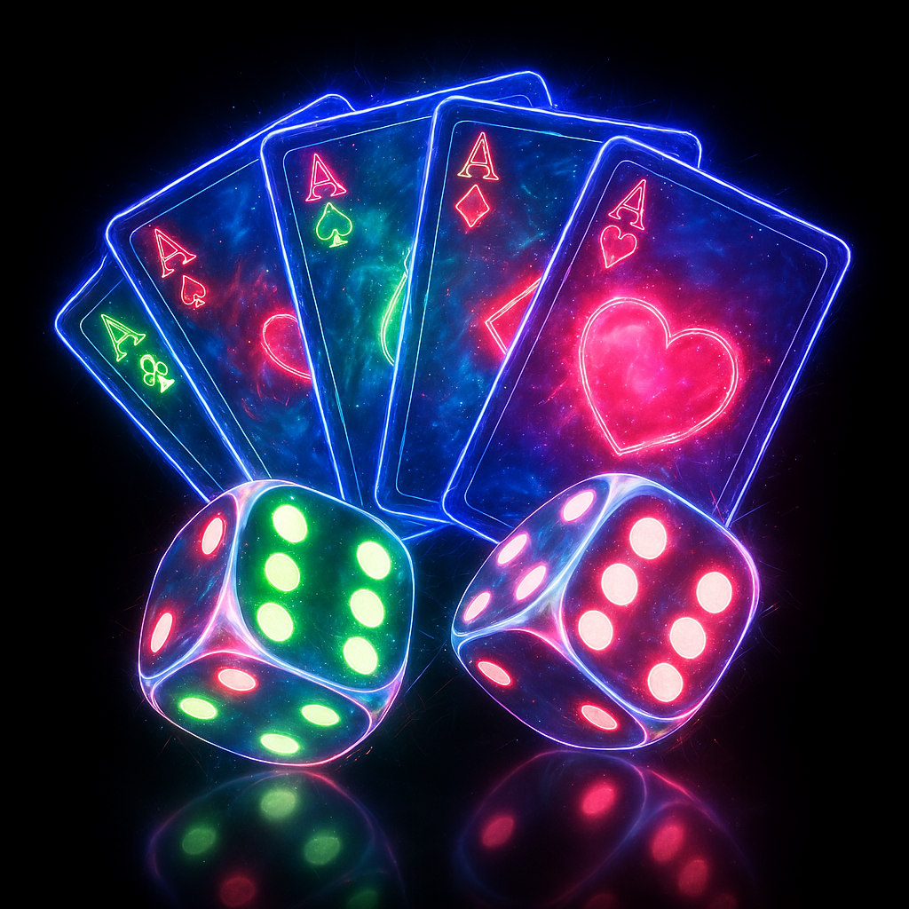 Cartas e dados de casino